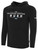 COLORADO RUSH COS   FLEECE HOODIE CREST ON WEARERS CENTER CHEST BLACK WHITE