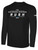 COLORADO RUSH COS  RUSH LONG SLEEVE    COTTON T-SHIRT CREST ON WEARERS CENTER CHEST BLACK WHITE