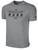 COLORADO RUSH EAST RUSH SHORT SLEEVE COTTON T-SHIRT CREST  ON  WEARERS CENTER CHEST LIGHT HEATHER GREY BLACK