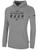 COLORADO RUSH EAST FLEECE HOODIE CREST ON WEARERS CENTER CHEST LIGHT HEATHER GREY BLACK