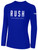 COLORADO RUSH EAST RUSH LONG SLEEVE COTTON T-SHIRT CREST ON WEARERS CENTER CHEST    ROYAL   BLUE WHITE