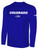 COLORADO RUSH EAST RUSH LONG SLEEVE COTTON T-SHIRT CREST ON WEARERS CENTER CHEST ROYAL BLUE WHITE