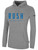 COLORADO RUSH NORTH    FLEECE HOODIE CREST ON WEARERS CENTER CHEST  LIGHT HEATHER GREY BLACK