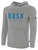 COLORADO RUSH NORTH    FLEECE HOODIE CREST ON WEARERS CENTER CHEST  LIGHT HEATHER GREY BLACK
