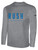 COLORADO RUSH NORTH   LONG SLEEVE COTTON T-SHIRT CREST  ON WEARERS CENTER CHEST LIGHT HEATHER GREY BLACK