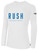 COLORADO RUSH NORTH   LONG SLEEVE COTTON T-SHIRT CREST  ON WEARERS CENTER CHEST WHITE BLACK