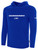 COLORADO RUSH NORTH   FLEECE HOODIE     CREST ON WEARERS CENTER CHEST  ROYAL BLUE WHITE