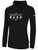 COLORADO RUSH NORTH   FLEECE HOODIE CREST ON WEARERS CENTER CHEST  BLACK WHITE