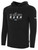 COLORADO RUSH NORTH   FLEECE HOODIE CREST ON WEARERS CENTER CHEST  BLACK WHITE