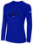 COLORADO RUSH NORTH   LONG SLEEVE COTTON T-SHIRT CREST ON WEARERS CENTER CHEST ROYAL BLUE WHITE
