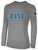 NORCO RUSH  LONG SLEEVE COTTON T-SHIRT CREST  ON WEARERS CENTER CHEST LIGHT HEATHER GREY BLACK