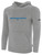 NORCO RUSH  FLEECE HOODIE CREST ON WEARERS CENTER  CHEST LIGHT HEATHER GREY BLACK