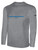 NORCO RUSH  LONG SLEEVE COTTON T-SHIRT CREST ON WEARERS CENTER CHEST  LIGHT HEATHER GREY BLACK