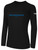 NORCO RUSH  LONG SLEEVE COTTON T-SHIRT CREST ON WEARERS CENTER CHEST  BLACK WHITE