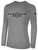 NORCO RUSH  LONG SLEEVE COTTON T-SHIRT CREST ON WEARERS CENTER CHEST LIGHT HEATHER GREY BLACK