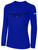 NORCO RUSH  LONG SLEEVE COTTON T-SHIRT CREST ON WEARERS CENTER CHEST ROYAL BLUE WHITE