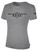 NORCO RUSH  SHORT SLEEVE COTTON T-SHIRT CREST ON WEARERS CENTER CHEST LIGHT HEATHER GREY BLACK