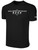 NORCO RUSH  SHORT SLEEVE COTTON T-SHIRT CREST ON WEARERS CENTER CHEST BLACK WHITE