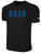 EMERALD COAST UNITED RUSH  SHORT SLEEVE COTTON T-SHIRT CREST ON WEARERS CENTER CHEST BLACK WHITE