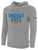 EMERALD COAST UNITED RUSH FLEECE HOODIE CREST ON WEARERS CENTER  CHEST  LIGHT HEATHER GREY BLACK