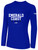 EMERALD COAST UNITED RUSH  LONG SLEEVE            COTTON T-SHIRT CREST ON WEARERS CENTER CHEST ROYAL BLUE WHITE