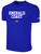 EMERALD COAST UNITED RUSH  SHORT          SLEEVE COTTON T-SHIRT CREST ON WEARERS CENTER CHEST ROYAL BLUE WHITE