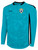 HUNTER SC PITCH STAR LONG SLEEVE GOALKEEPER JERSEY WITHOUT PADDING TURQUOISE BLACK