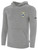 HUNTER SC BASICS FLEECE PULLOVER HOODIE CREST ON WEARER'S LEFT  CHEST LIGHT HEATHER GREY BLACK