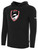 ERIE FC  BASICS FLEECE PULLOVER HOODIE CREST ON WEARER'S CENTER CHEST BLACK WHITE