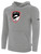 ERIE FC  BASICS FLEECE PULLOVER HOODIE CREST ON WEARER'S CENTER CHEST LIGHT HEATHER GREY BLACK
