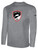 ERIE FC  BASICS LONG SLEEVE COTTON TEE CREST ON WEARER'S CENTER CHEST LIGHT HEATHER GREY BLACK