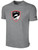 ERIE FC  BASICS COTTON TEE CREST ON WEARER'S CENTER CHEST LIGHT HEATHER GREY BLACK