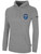 NORTH SHORE GIRLS SOCCER BASICS FLEECE HOODIE WEARERS LEFT CHEST: NORTH SHORE GIRLS SOCCER CREST CENTER BACK: HEART AND HUSTLE SOCCER LIGHT HEATHER GREY BLACK