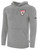 FLEETWOOD SC  BASICS FLEECE PULLOVER HOODIE CREST ON WEARERS UPPER LEFT CHEST LIGHT HEATHER GREY BLACK
