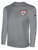 FLEETWOOD SC  BASICS LONG SLEEVE COTTON TEE CREST ON WEARERS UPPER LEFT CHEST LIGHT HEATHER GREY BLACK
