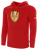 STANFORD STRIKERS FC BASICS FLEECE PULLOVER HOODIE WEARER'S CENTER FRONT RED WHITE