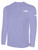 USA FIELD  HOCKEY BASICS LONG SLEEVE COTTON TEE CREST ON WEARERS LEFT CHEST LAVENDER WHITE