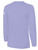 USA FIELD  HOCKEY BASICS LONG SLEEVE COTTON TEE CREST ON WEARERS CENTER CHEST LAVENDER WHITE