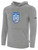 SOUTHAMPTON TOWN UNITED BASICS FLEECE PULLOVER HOODIE CREST ON WEARER'S CENTER CHEST LIGHT HEATHER GREY BLACK
