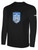 SOUTHAMPTON TOWN UNITED BASICS LONG SLEEVE COTTON TEE CREST ON WEARER'S CENTER CHEST BLACK WHITE
