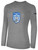 SOUTHAMPTON TOWN UNITED BASICS LONG SLEEVE COTTON TEE CREST ON WEARER'S CENTER CHEST LIGHT HEATHER GREY BLACK