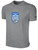SOUTHAMPTON TOWN UNITED BASICS COTTON TEE CREST ON WEARER'S CENTER CHEST LIGHT HEATHER GREY BLACK