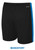 PLANTATION RUSH BASICS I TRAINING SHORTS BLACK PROMO BLUE -KIT