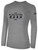 PLANTATION RUSH LONG SLEEVE  COTTON T-SHIRT CREST ON WEARERS  CENTER CHEST LIGHT HEATHER GREY BLACK