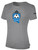 CHICAGO SOCCER ACADEMY  BASICS COTTON SHORT SLEEVE T-SHIRT CREST ON WEARER'S CENTER CHEST LIGHT HEATHER GREY BLACK