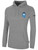 CHICAGO SOCCER ACADEMY  BASICS PULLOVER FLEECE HOODIE CREST ON WEARER'S LEFT CHEST LIGHT HEATHER GREY BLACK