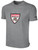 FLEETWOOD SC BASICS COTTON TEE SHIRT CREST ON WEARERS CENTER CHEST LIGHT HEATHER GREY BLACK