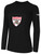 FLEETWOOD SC BASICS LONG SLEEVE COTTON TEE SHIRT CREST ON WEARERS CENTER CHEST BLACK WHITE