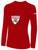 FLEETWOOD SC BASICS LONG SLEEVE COTTON TEE SHIRT CREST ON WEARERS CENTER CHEST RED WHITE