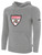 FLEETWOOD SC BASICS FLEECE PULLOVER HOODIE CREST ON WEARERS CENTER CHEST LIGHT HEATHER GREY BLACK